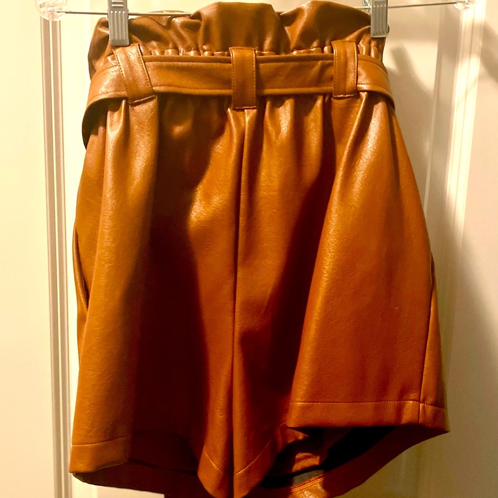 Pleather shorts